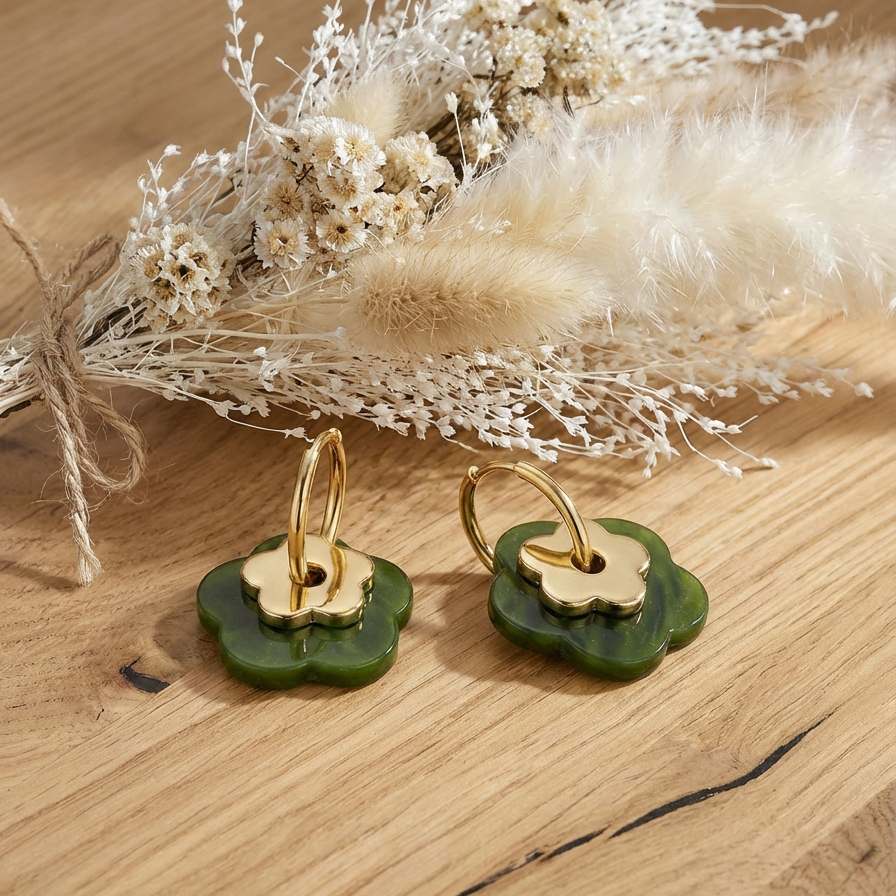 Boucles d’oreilles Liora Vert